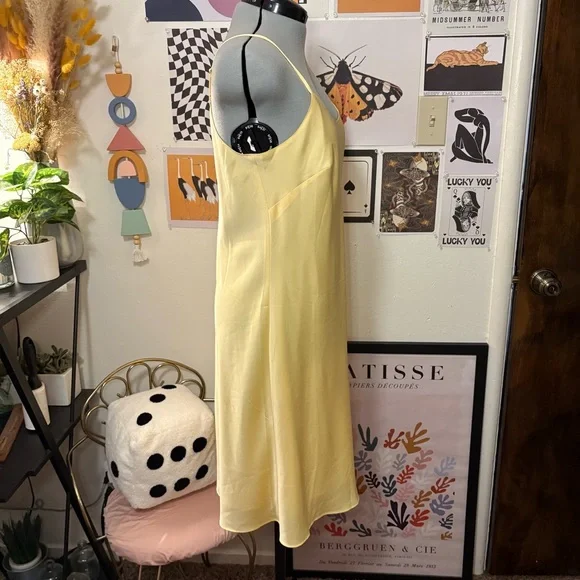 Calvin Klein Lemon Slip Dress Size 10 NWT - Picture 4 of 11